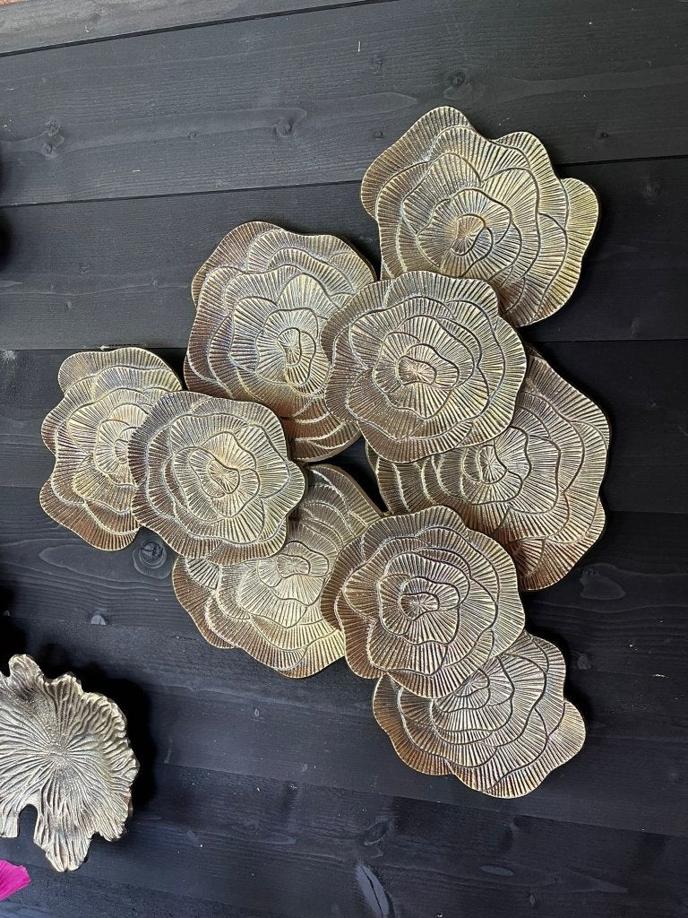 Nieuw WANDPANEEL 73x66 Aluminium goud/brons wanddecoratie, Huis en Inrichting, Woonaccessoires | Overige, Boho, Nieuw, Ophalen of Verzenden