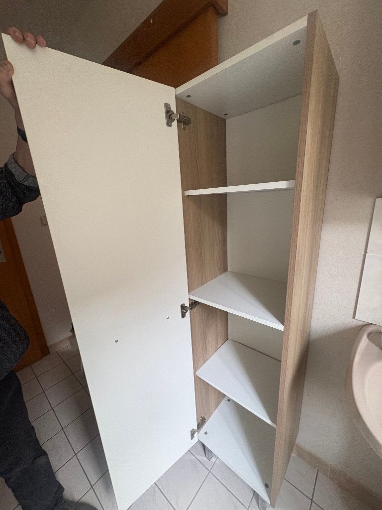 Witte opbergzuil — 165 cm, Ophalen, Gebruikt