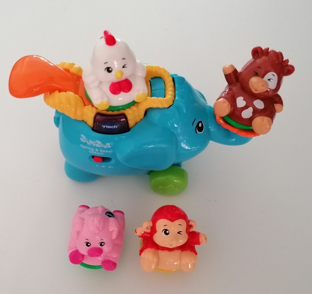 VTech ZoomiZooz Spring & Speel Olifant - Educatief speelgoed, Kinderen en Baby's, Speelgoed | Vtech, Ophalen, Zo goed als nieuw