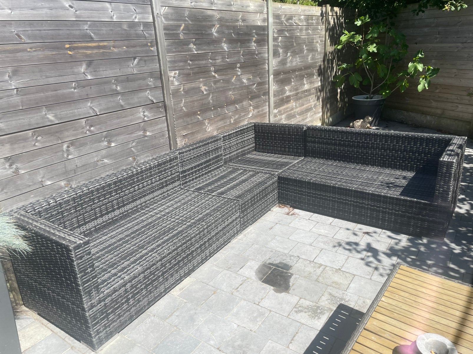Lounge set, Jardin & Terrasse, Bancs de jardin, Enlèvement, Comme neuf, Osier