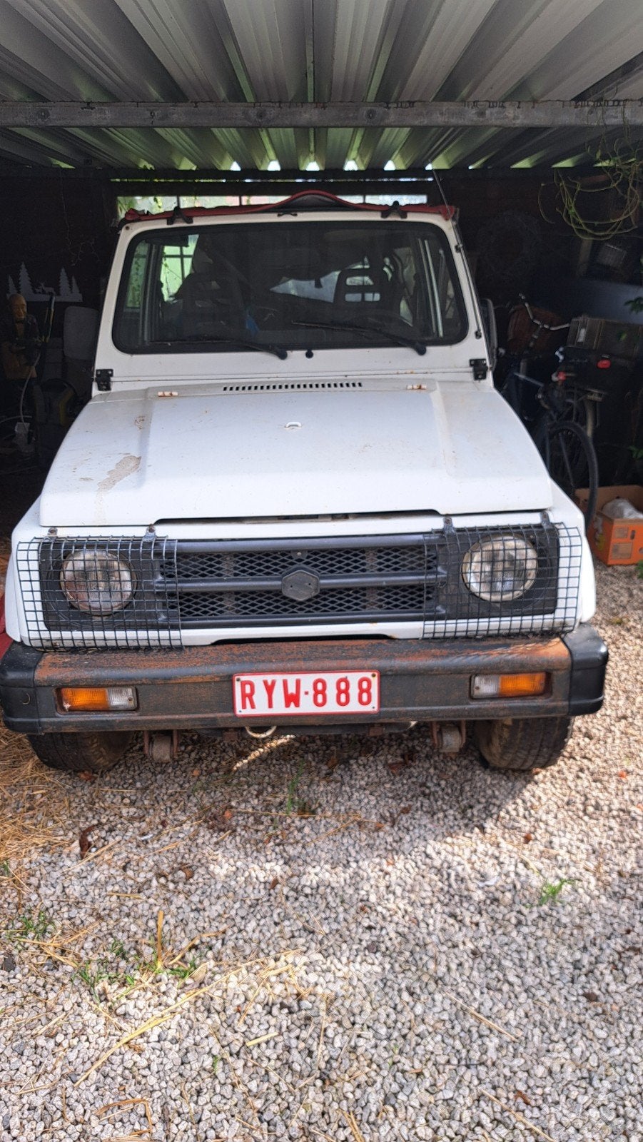 SUZUKI SAMURAI, Zwart, Wit, Handgeschakeld, Vierwielaandrijving
