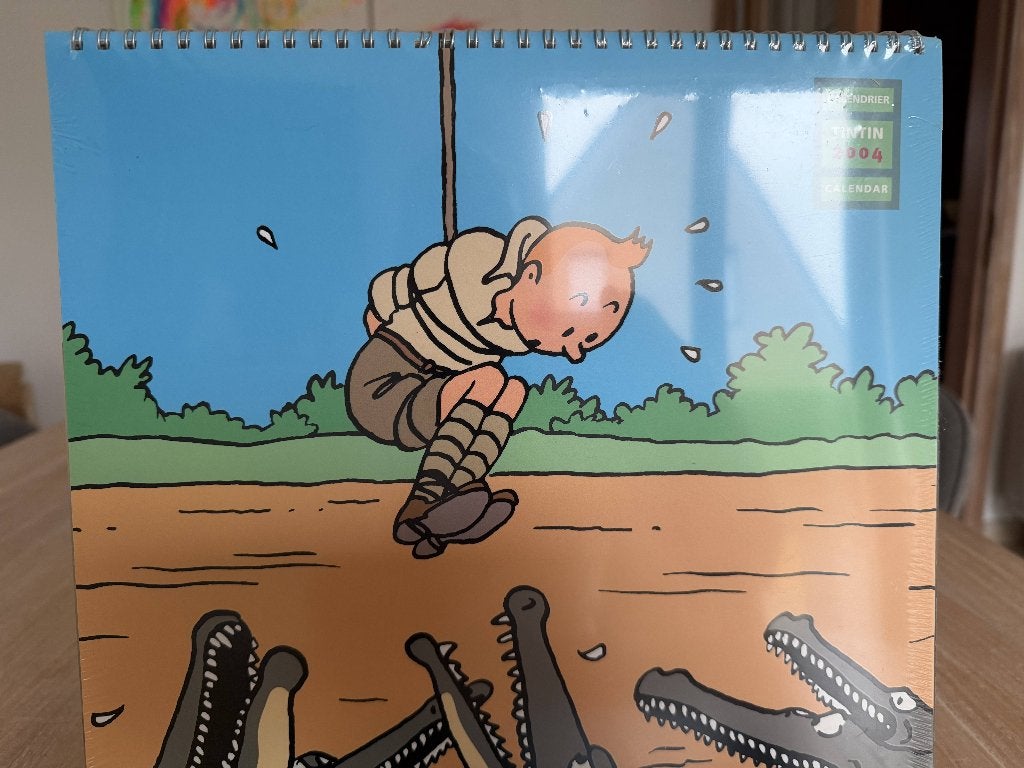 calendrier Tintin 2004, Enlèvement, Tintin, Neuf, Image, Affiche ou Autocollant