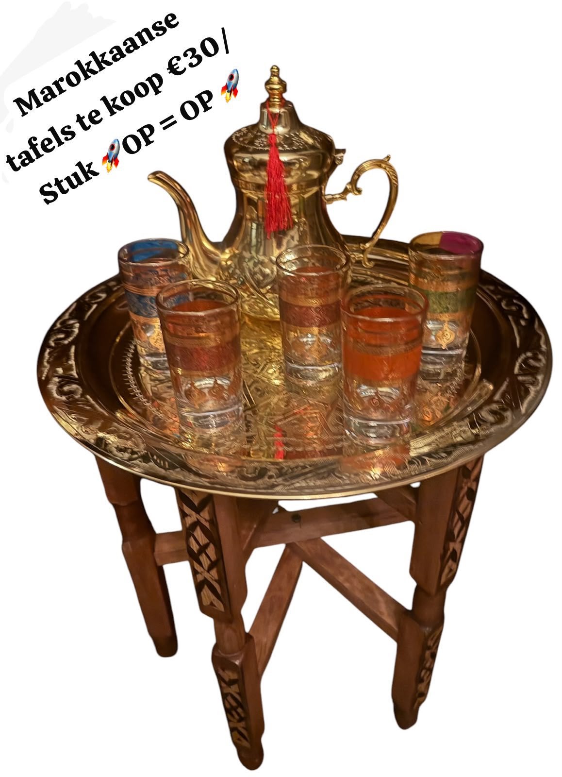 Marokkaanse tafels te koop €30/STUK OP=OP SNEL ZIJN!, Ophalen