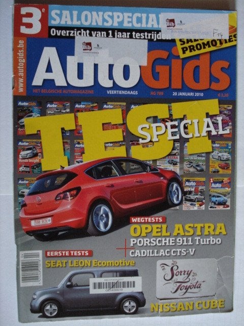 AutoGids 789 Cadillac CTS-V/Porsche 911 Turbo/Nissan Cube/La, Verzenden, Gelezen, Algemeen