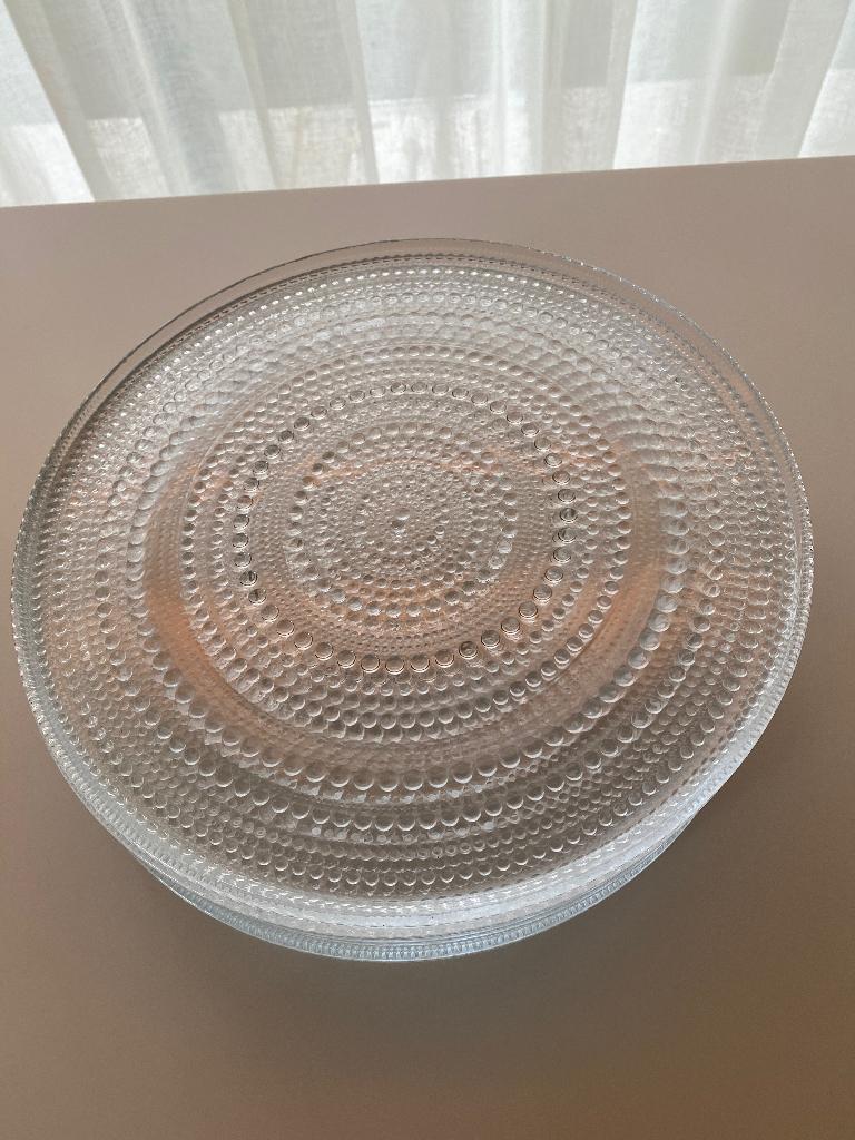 Set van 8 glazen onderborden, 32cm Iittala, Ophalen, Nieuw, Glas, Bord(en)