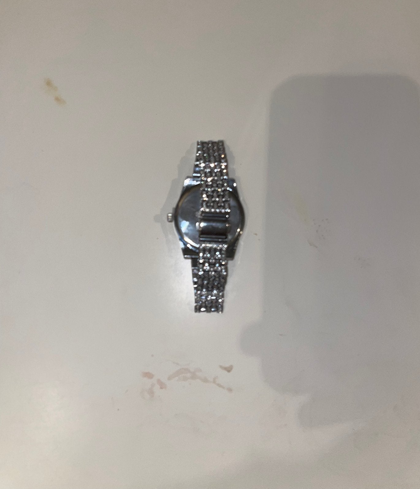 Diamant horloge, Handtassen en Accessoires, Horloges | Heren, Polshorloge, Overige materialen, Ophalen of Verzenden, Zo goed als nieuw