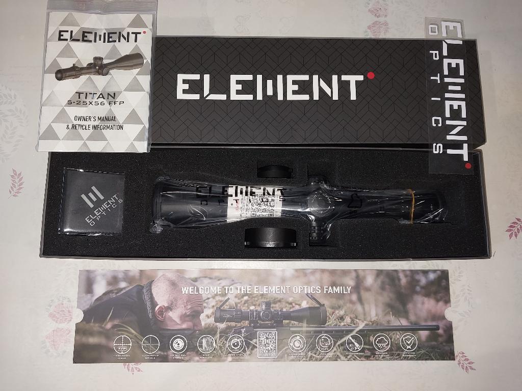 Lunette/Optique Element Titan 5-25x56 FFP APR-2D MRAD, Enlèvement ou Envoi, Neuf