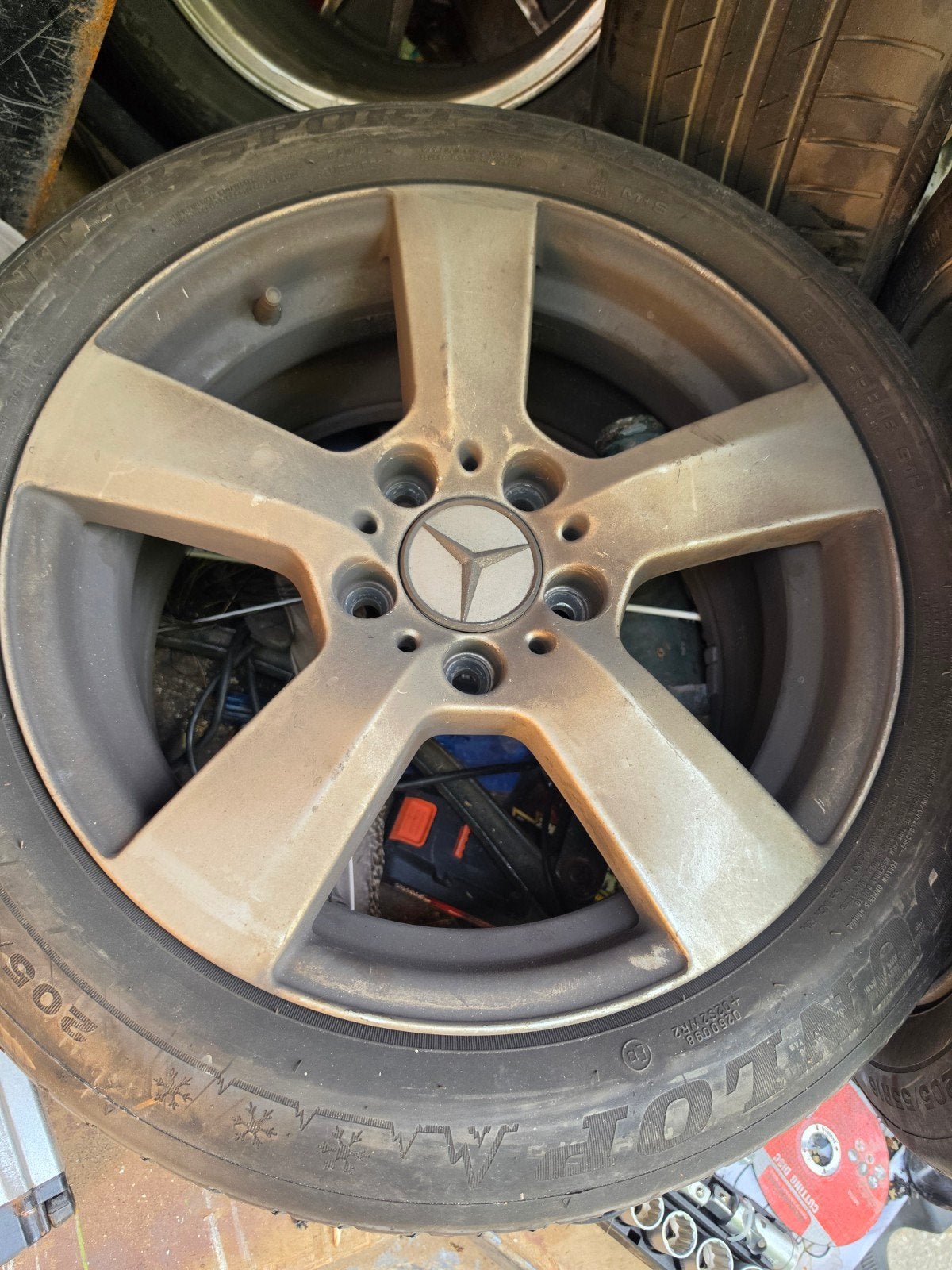 16 inch alluminium Mercedes velgen, Ophalen, 16 inch, Velg(en)