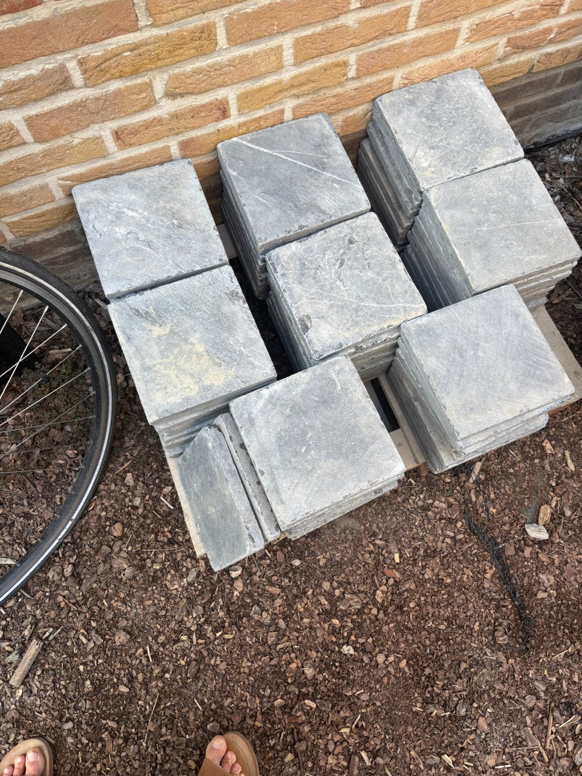 Blauwe vietnamese steen 3 m2, Doe-het-zelf en Bouw, Metselstenen, Ophalen, Nieuw