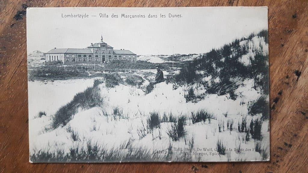 Postkaart Lombardsijde Lombartzyde Villa Marçunvins, Verzamelen, Ophalen of Verzenden, Voor 1920, Gelopen, West-Vlaanderen