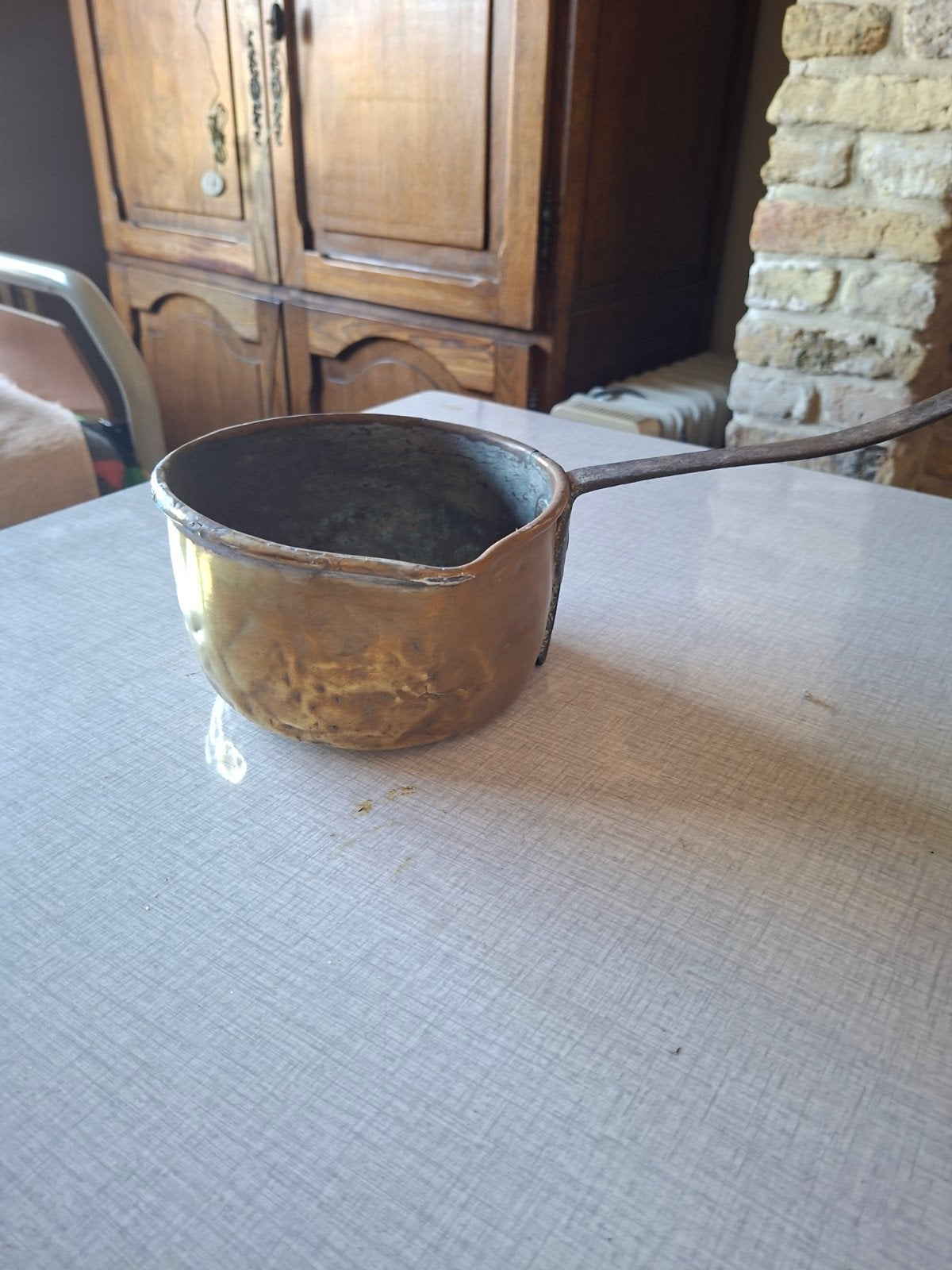 antieke koperen steelpan, Antiek en Kunst, Ophalen