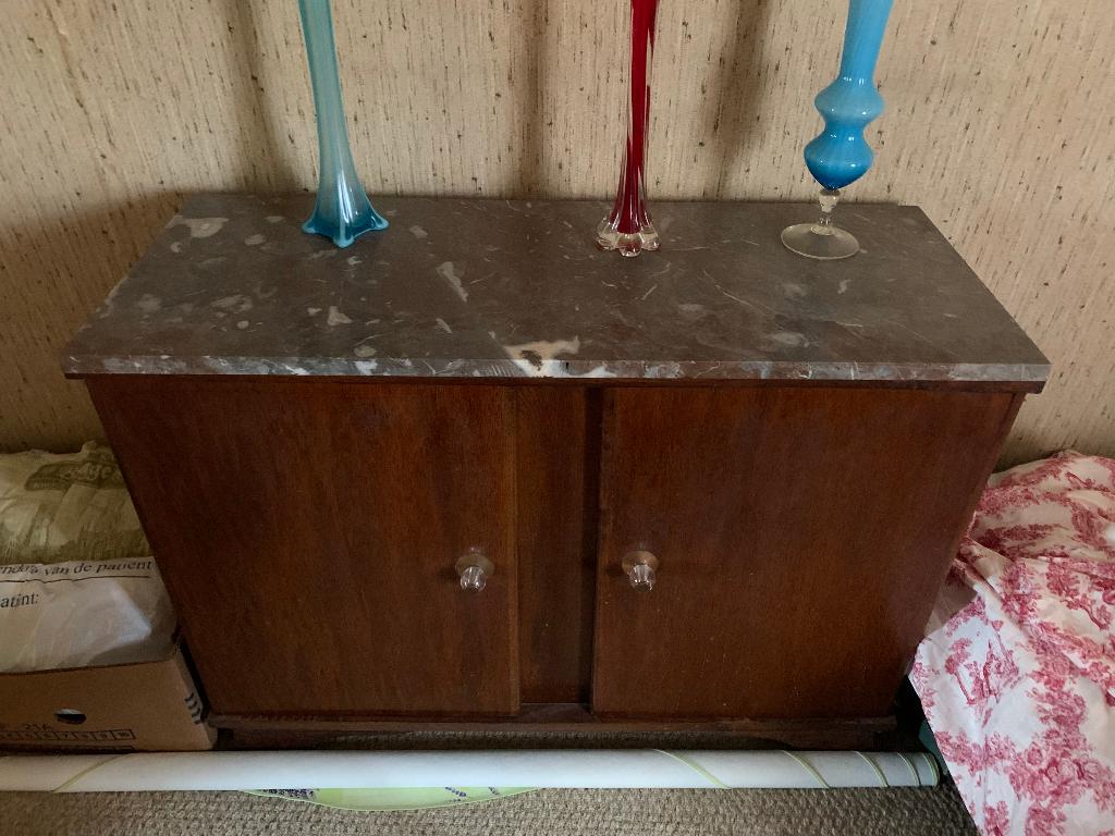 Authentieke retro kast, jaren ’50, Antiquités & Art, Antiquités | Meubles | Armoires, Enlèvement ou Envoi