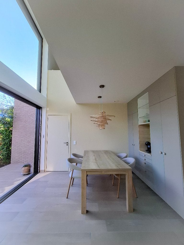 Eettafel, Ophalen, Japandi, 100 tot 150 cm, Zo goed als nieuw