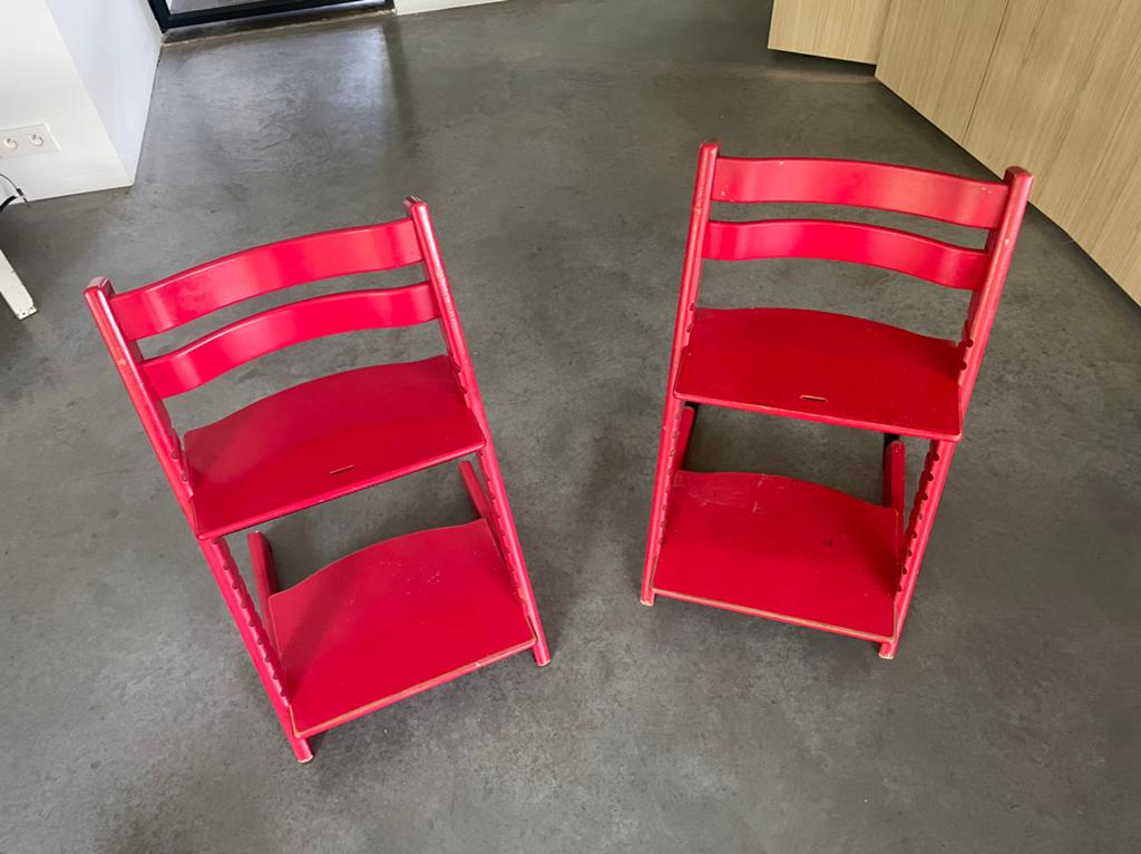 2 trip trap stokke stoelen, Kinderen en Baby's, Kinderstoelen, Ophalen, Zo goed als nieuw