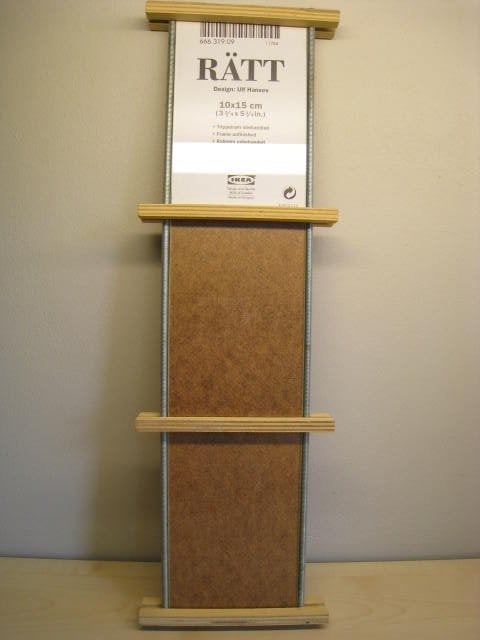 Fotokader Ratt Ikea, 3 foto's van 10x15cm, nog ingepakt !!, Ophalen, Hout
