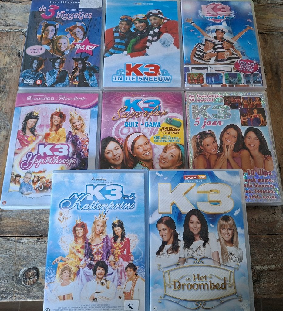 Lot 8 x Dvd - K3, CD & DVD, Enlèvement ou Envoi, Utilisé, Film, Comédie