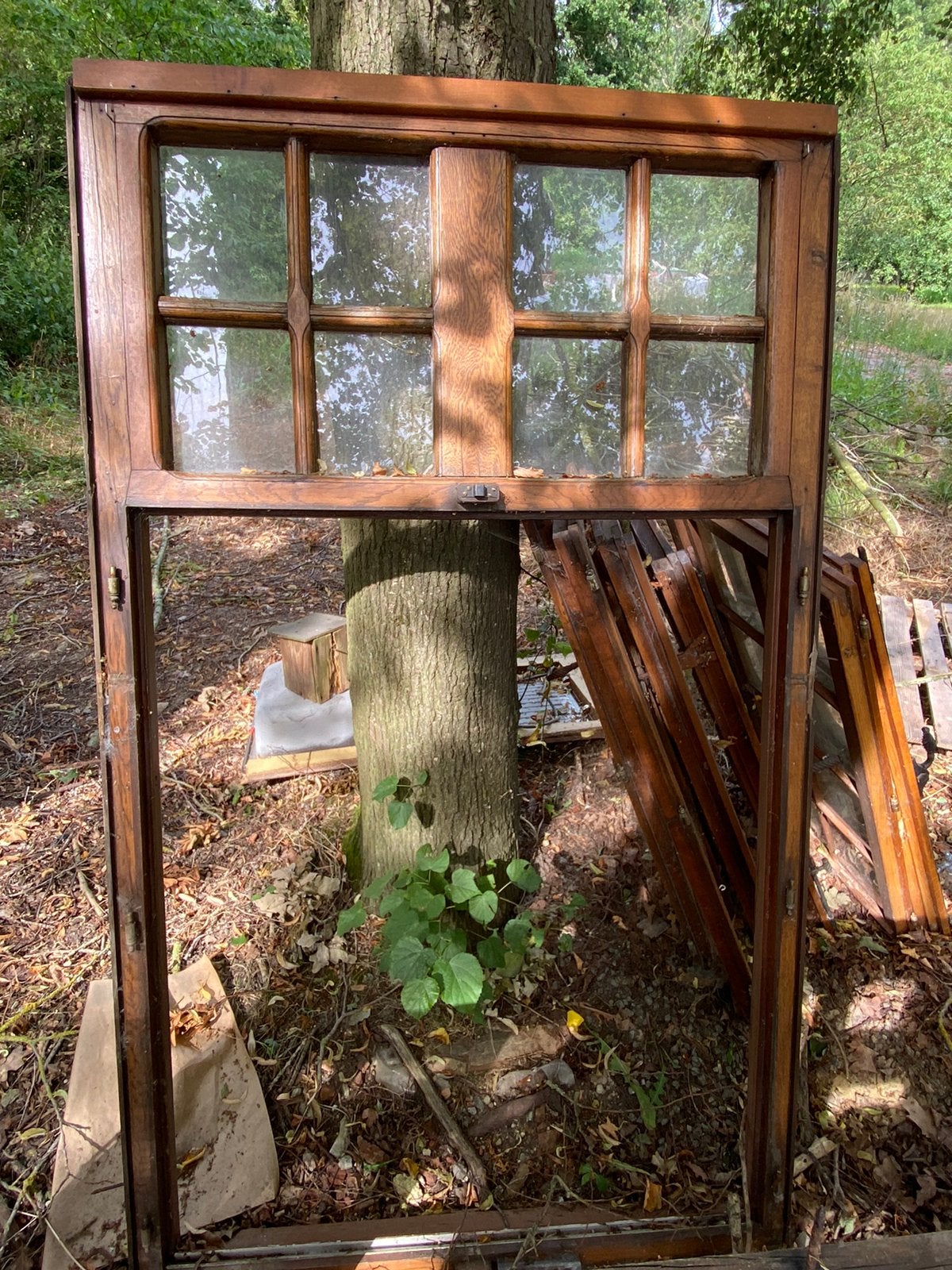 Houten ramen, Doe-het-zelf en Bouw, Glas en Ramen, Ophalen, Gebruikt
