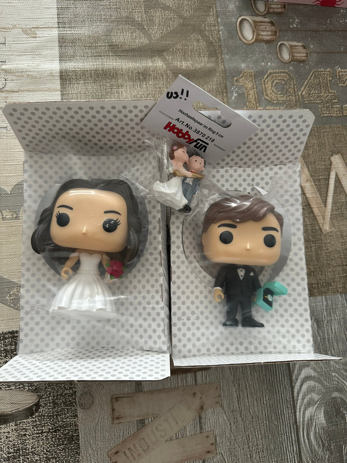 Funko Pop-stijl huwelijk met taarttopper, Ophalen of Verzenden, Nieuw