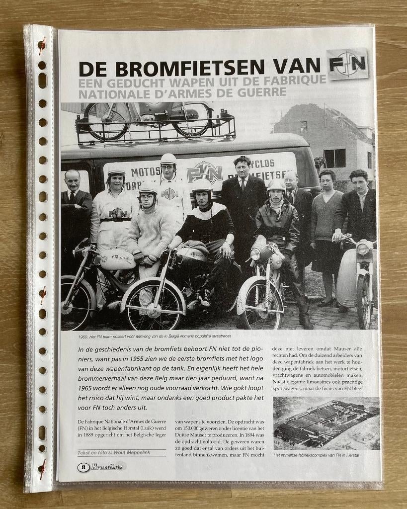 Map met documentatie FN Bromfietsen / Brommers, Vélos & Vélomoteurs, Envoi, Comme neuf