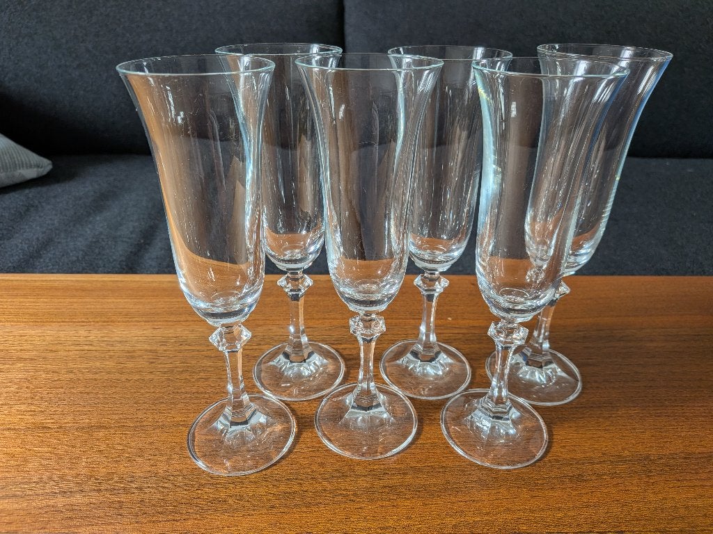 Flûtes à champagne en cristal - Bohemia, Verre ou Verres, Comme neuf, Enlèvement, Campagne/Folklorique