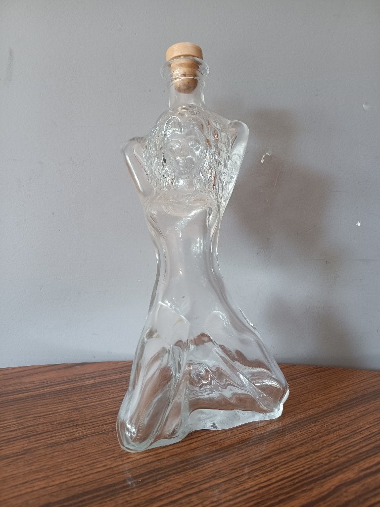 Vintage glazen fles naakte vrouw, Enlèvement ou Envoi