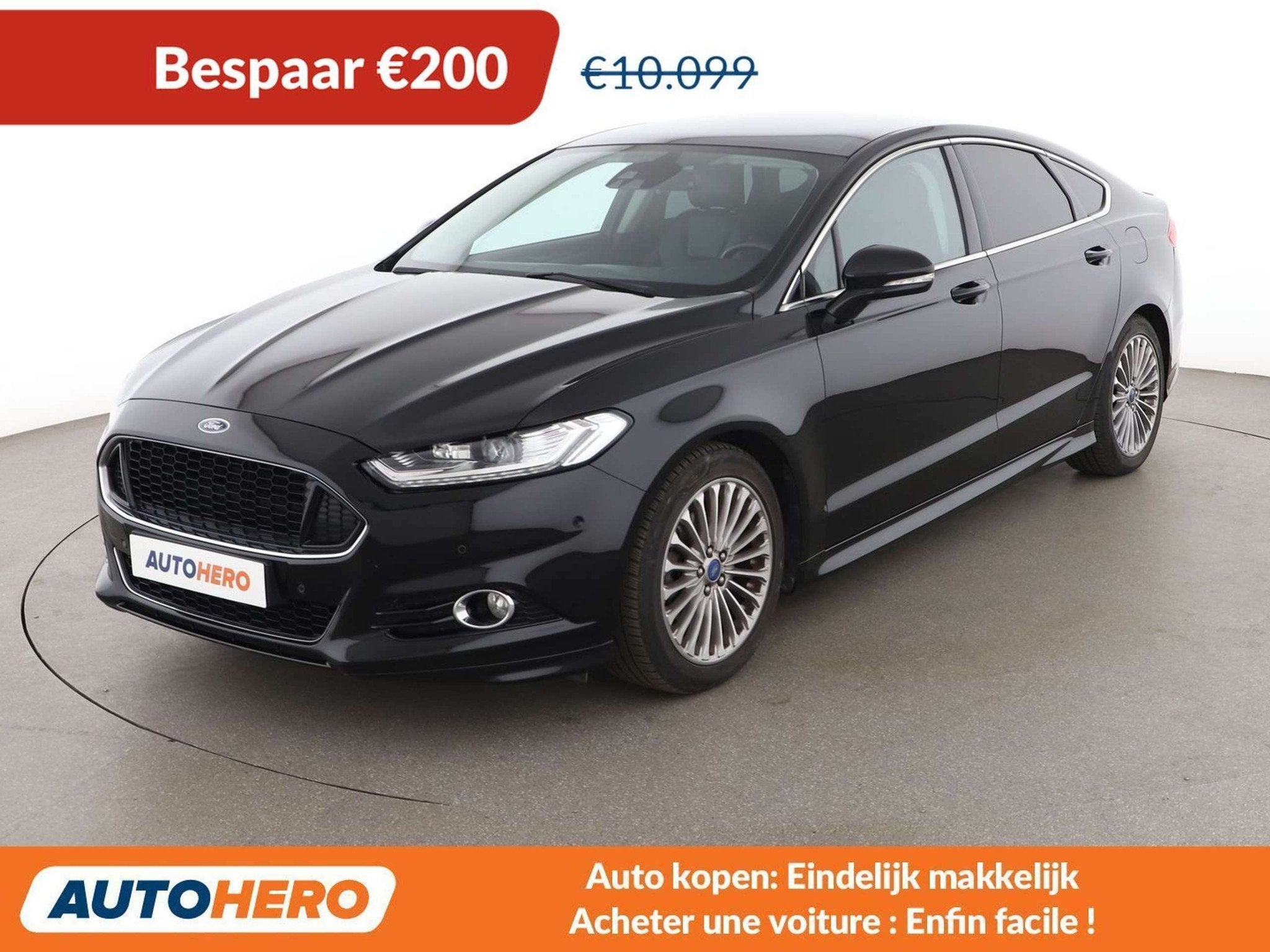 Ford Mondeo 1.5 EcoBoost Titanium (bj 2016), Auto's, Voorwielaandrijving, Zwart, Mondeo, Zwart