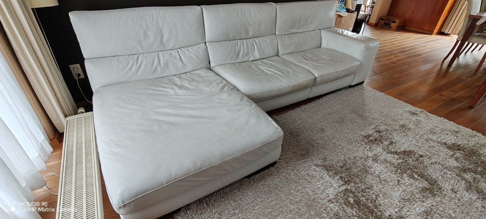 Natuzzi leer hoekzetel, Ophalen, Leer