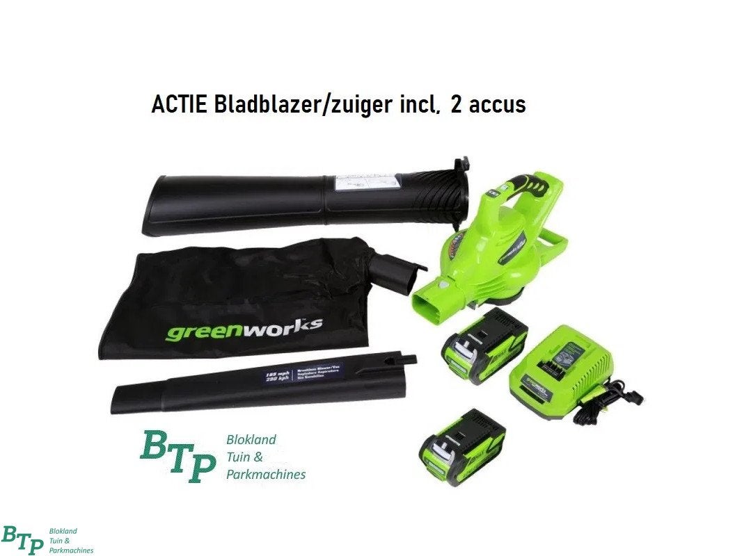 BTP actie bladzuiger bladblazer op accu met 2 accus!, Autres types