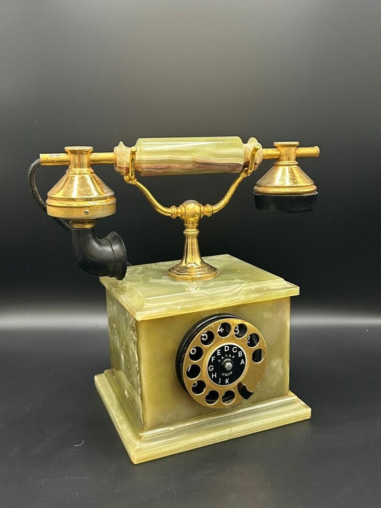 Téléphone vintage Onyx Italie — Laiton et bronze - 1950s, Envoi
