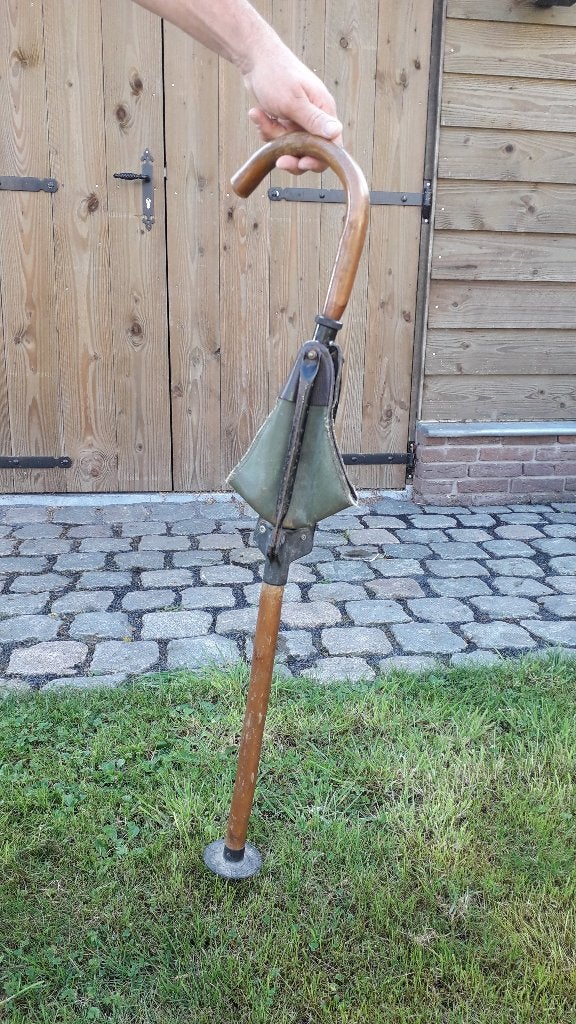 TEAB- inklapbare wandelstok jagersstok zitstok, Ophalen, Opvouwbaar, Zo goed als nieuw