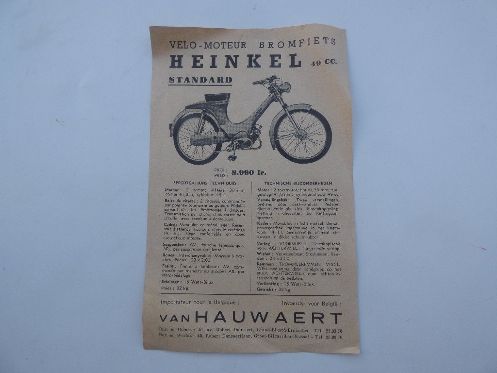 HEINKEL PERLE BROMFIETS FLYER, Ophalen of Verzenden, Gebruikt
