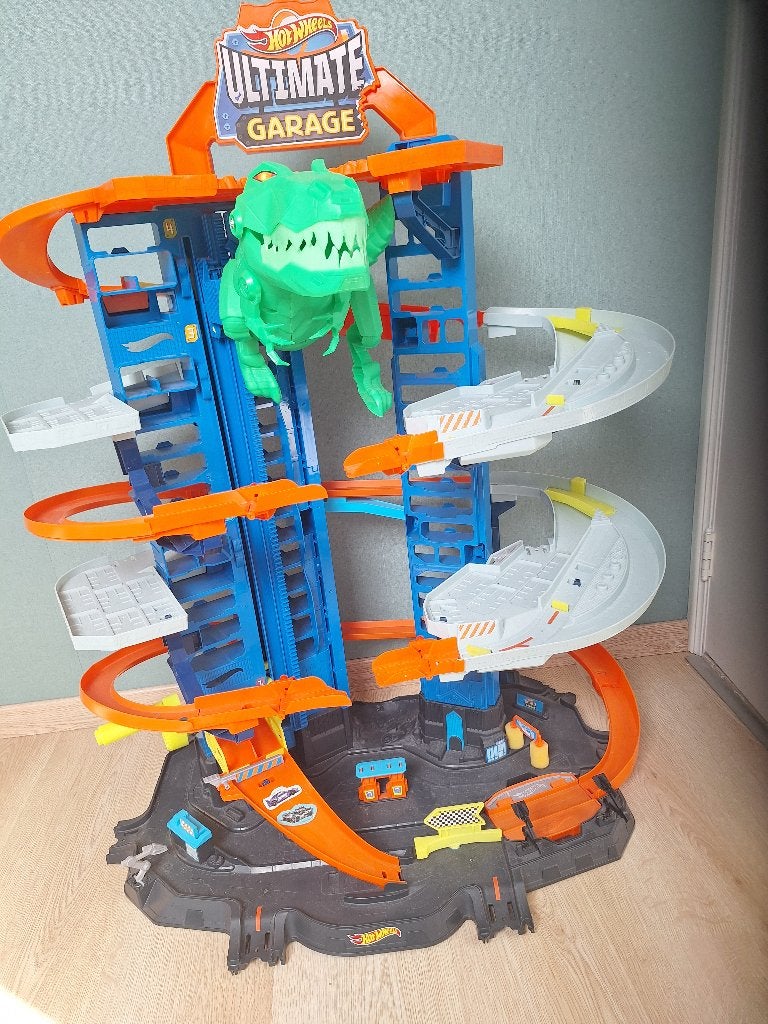 Hot wheels ultimate garage dino, Kinderen en Baby's, Speelgoed | Racebanen, Ophalen, Racebaan, Zo goed als nieuw, Hot Wheels