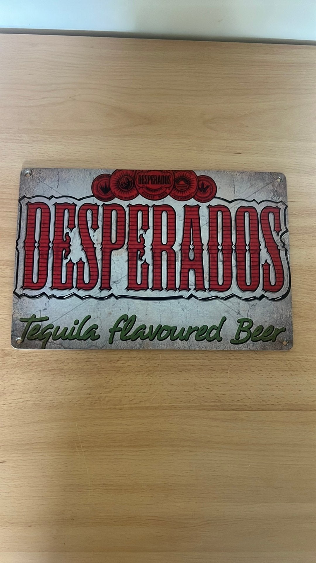 Desperados wandbord, Ophalen, Zo goed als nieuw