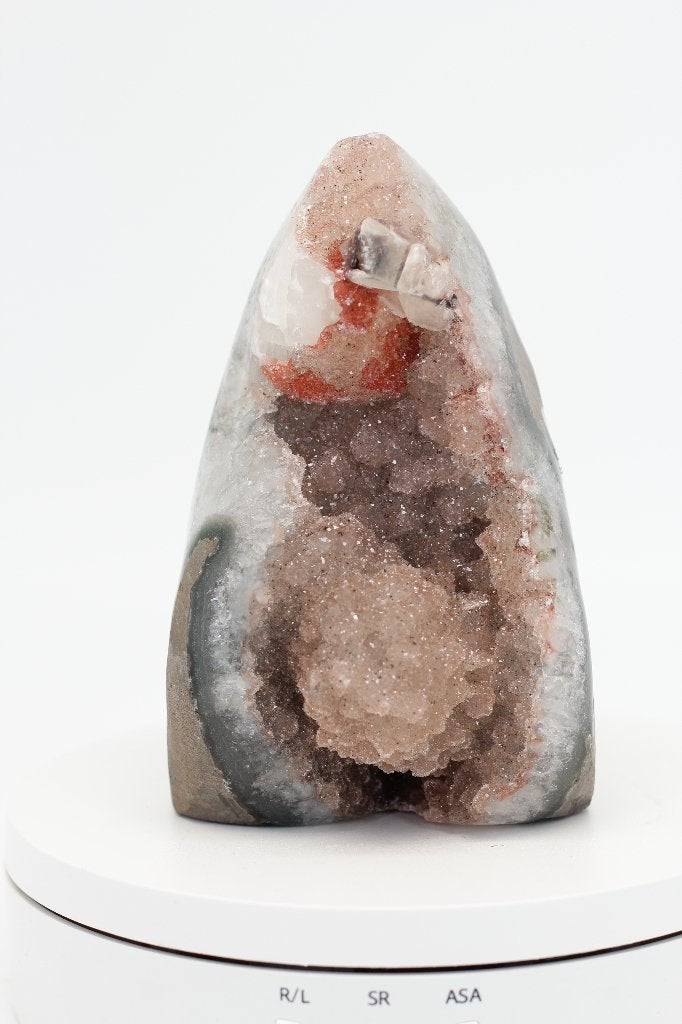 Géode d'améthyste avec inclusion d'hématite rare (PR016), Enlèvement ou Envoi, Minéral