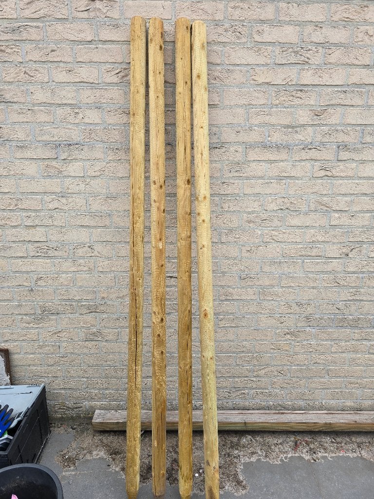 4 houten palen, Ophalen, Palen, Nieuw, Hardhout