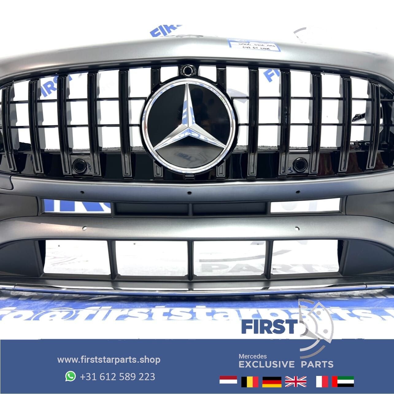 W206 C206 S206 AMG VOORBUMPER + GT GRIL COMPLEET 2021-2024 M, Gebruikt, -, Voor, Ophalen of Verzenden