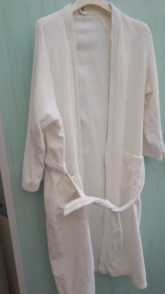 peignoir unisexe - blanc - taille L - 100 % coton, Vêtements | Femmes, Homewear, Enlèvement, Blanc