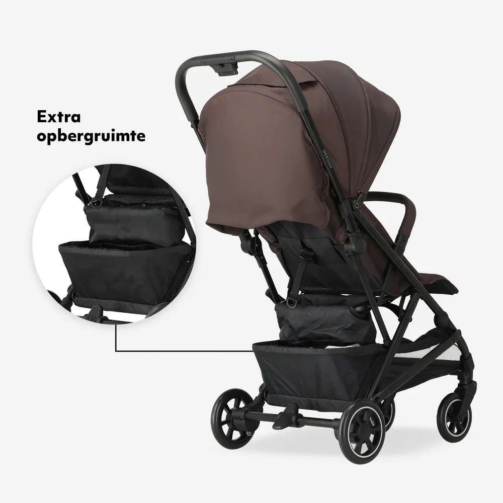 DERYAN Easy Buggy – Compact & Lichtgewicht Choclate, Enfants & Bébés, Enlèvement ou Envoi, Comme neuf, Autres marques, Dossier réglable