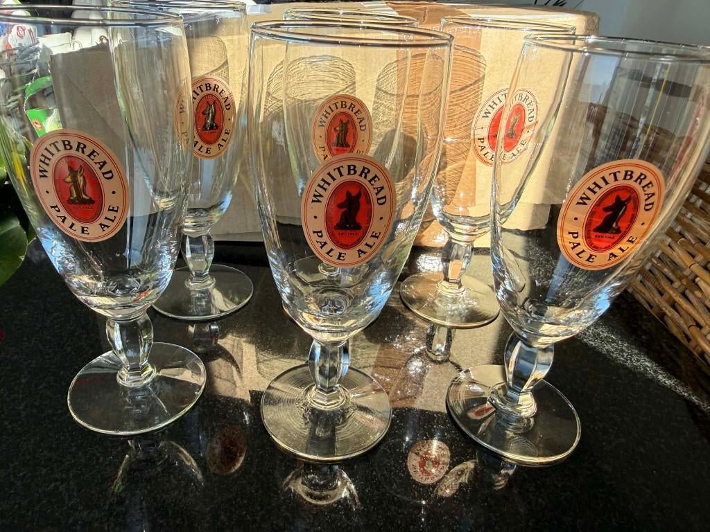 6 nieuwe Whitbread Pale Ale glazen, Enlèvement ou Envoi, Neuf, Verre ou Verres, Autres marques