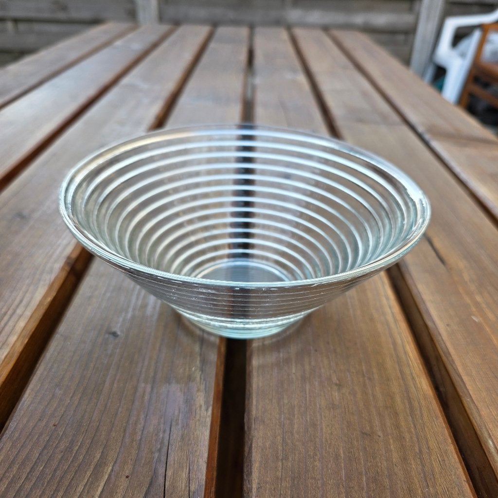 KLEINE FRUITSCHAAL, SCHAAL GERIBT IN GLAS, Antiek en Kunst, Ophalen of Verzenden