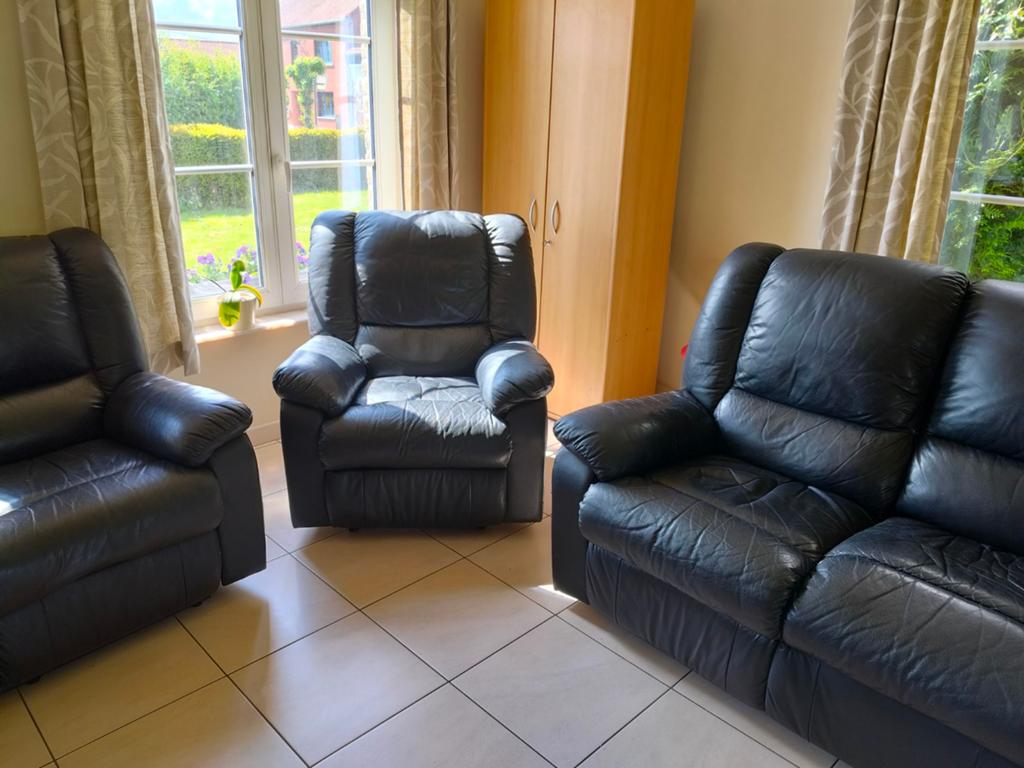 Volledige zwarte salon., Huis en Inrichting, Zetels | Zetels, Ophalen