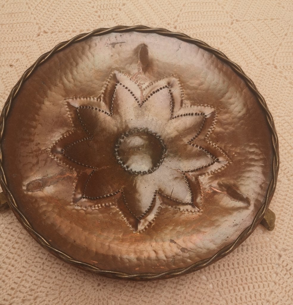 Koperen schaal 38 cm, Antiek en Kunst, Antiek | Brons en Koper, Ophalen of Verzenden