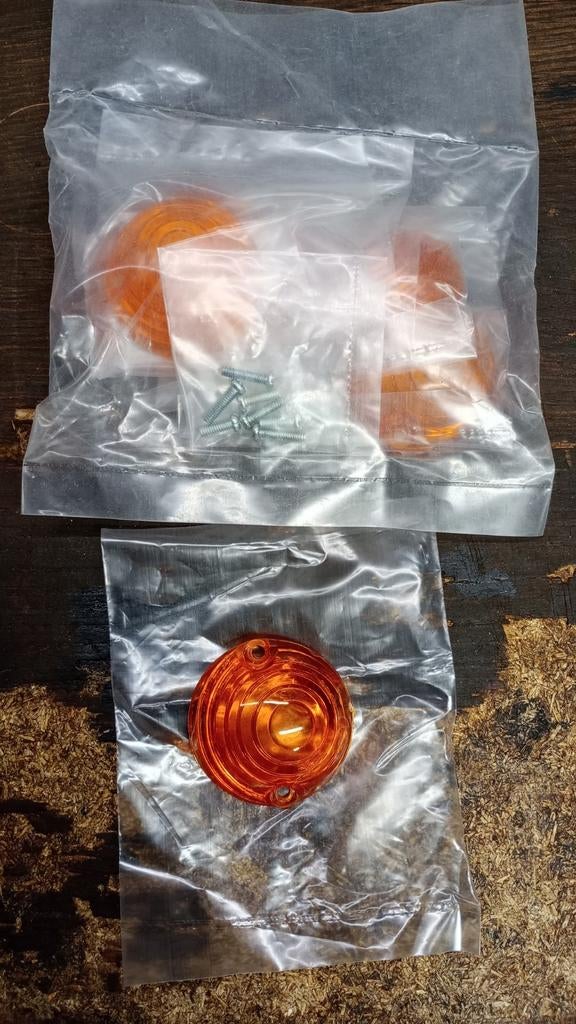 NOS ossenoog richtingaanwijzer lens set, Motoren, Ophalen
