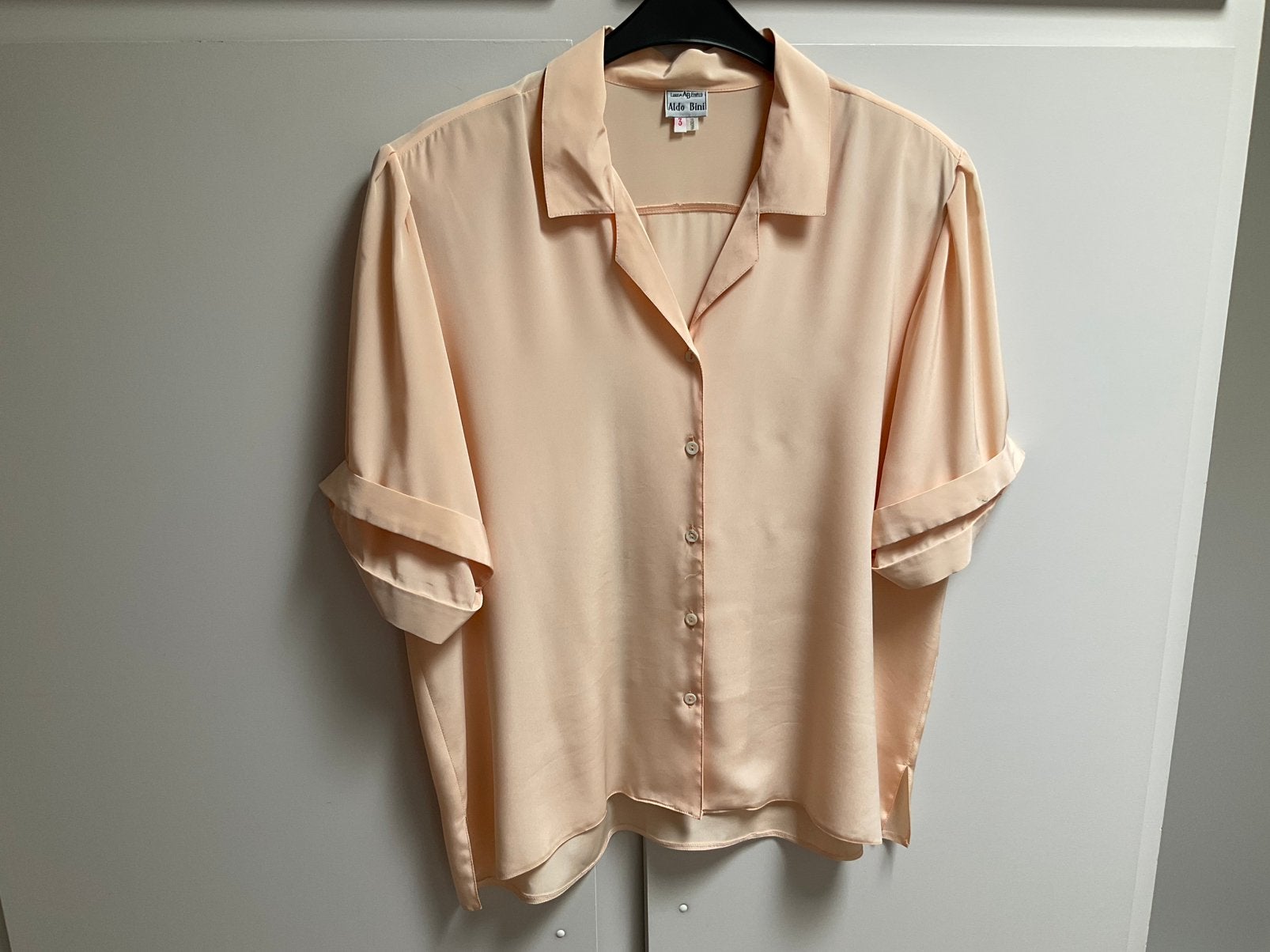 Zalmroze blouse maat 46/48, Kleding | Dames, Ophalen of Verzenden, Zo goed als nieuw, Maat 46/48 (XL) of groter