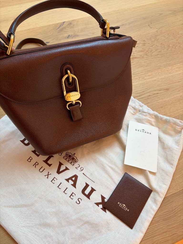 Delvaux Le magicien, Enlèvement ou Envoi, Neuf, Brun, Sac à main