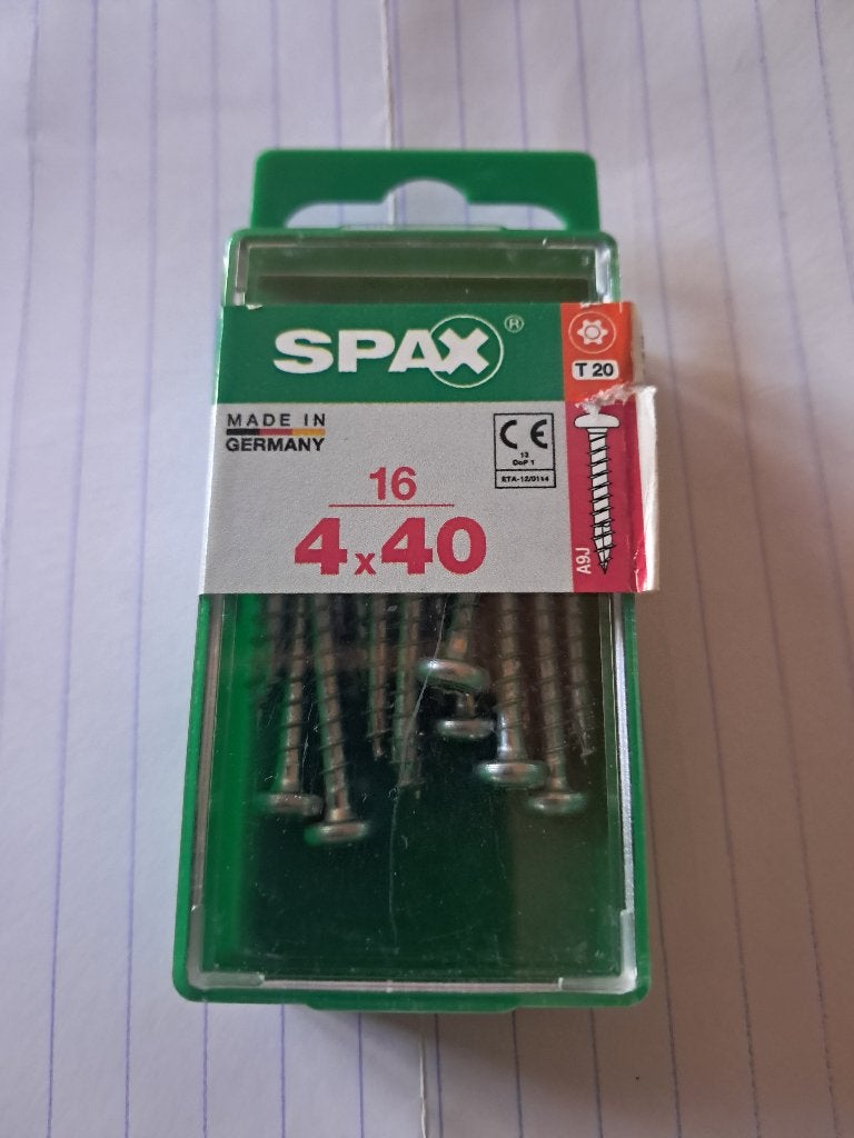 4x40mm – 16 stuks: Spax Universele Schroeven Staal, Ophalen of Verzenden, Nieuw