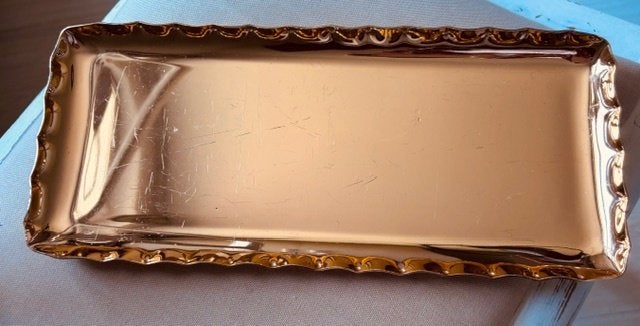 Oude roségouden presentatieschaal van Orlys, Ophalen of Verzenden