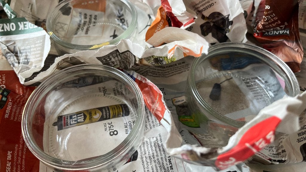 Kleine glazen potjes, Neuf, Sans PFAS, Verre, Enlèvement