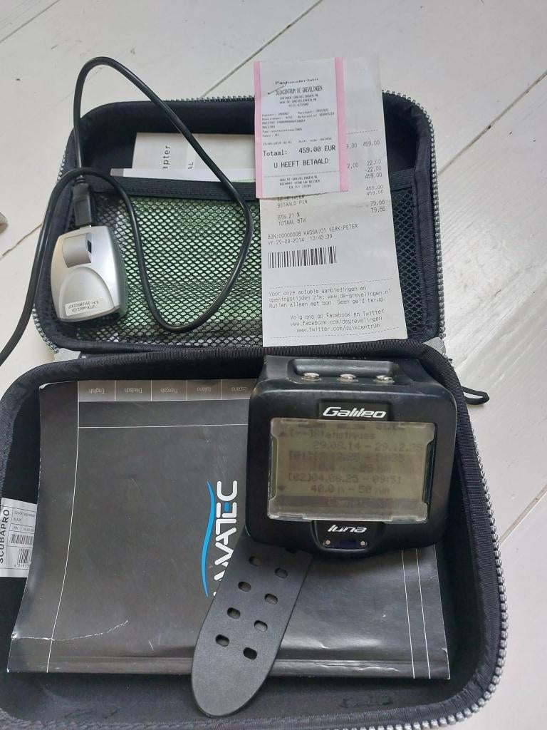 ordinateur plongée Uwatec Galileo Luna, Sports nautiques & Bateaux, Plongée, Enlèvement ou Envoi, Utilisé, Ordinateur de plongée