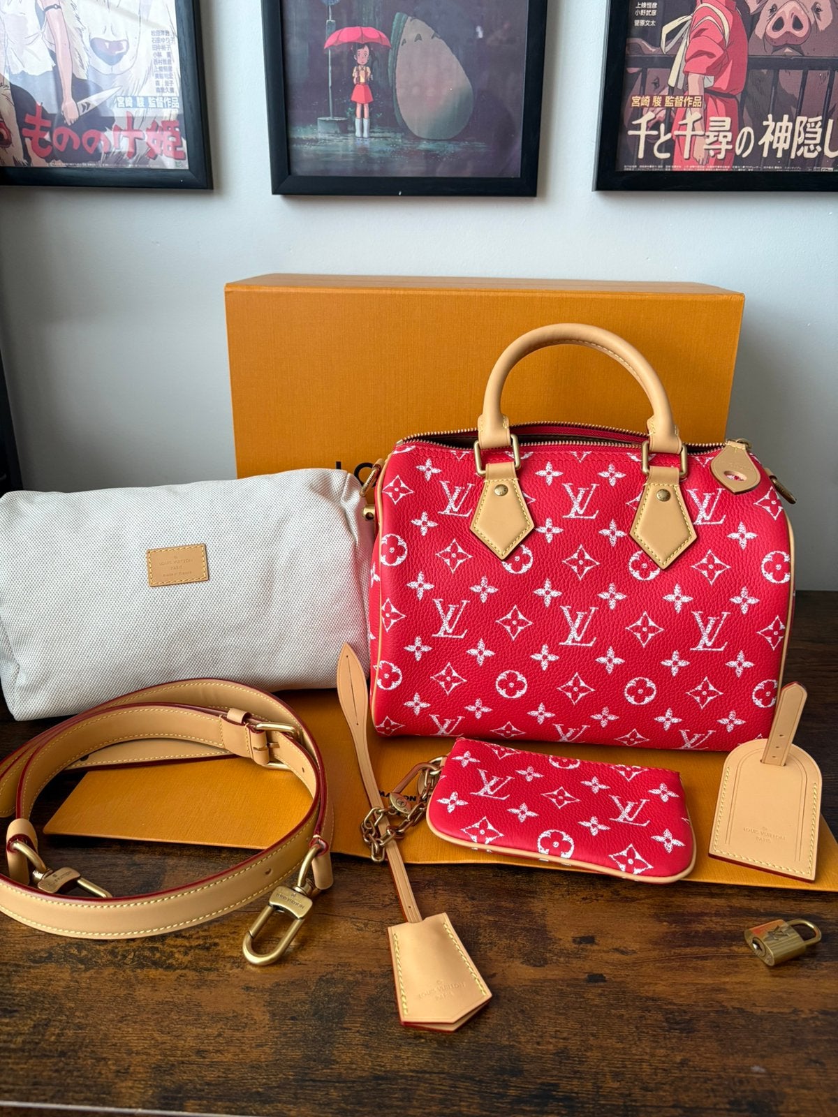 Louis Vuitton P9 Speedy 25 red, Verzenden, Nieuw